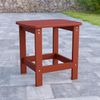 Flash Furniture Charlestown Adirondack Beistelltisch, wetterfest, Polyharz, Holz, Polystyrol, Rot/Ausflug, einfarbig (Getaway Solids), 1 Pack Bild 2