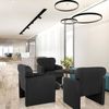 hjh LIVING Loungesessel 1-Sitzer CARIPITO Stoff Polstersessel Relaxsessel für Wohnzimmer Schlafzimmer, Schwarz Bild 4