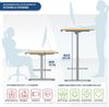 KRIEG HighDesk SMART Höhenverstellbarer Schreibtisch (Silber + Ahorn I 160x70 cm) - Elektrischer Sitz- & Stehtisch mit Tischplatte - Stehschreibtisch Elektrisch Höhenverstellbar Bild 2