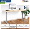 KRIEG HighDesk SMART Höhenverstellbarer Schreibtisch (Silber + Ahorn I 160x70 cm) - Elektrischer Sitz- & Stehtisch mit Tischplatte - Stehschreibtisch Elektrisch Höhenverstellbar Bild 3