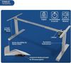 KRIEG HighDesk SMART Höhenverstellbarer Schreibtisch (Silber + Ahorn I 160x70 cm) - Elektrischer Sitz- & Stehtisch mit Tischplatte - Stehschreibtisch Elektrisch Höhenverstellbar Bild 5