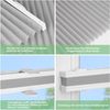 bobodeco Plissee ohne Bohren Klemmfix Faltrollo Jalousie Grau 45x100 cm (BxH), Plisseerollo Sichtschutz und Sonnenschutz Blickdicht Easyfix lichtdurchlässig Rollo für Fenster & Tür Bild 3