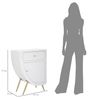 Dmora Nachttisch Bonorva 60 x 32 x 79 cm Weiß, Regal und Schublade Bild 2