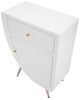Dmora Nachttisch Bonorva 60 x 32 x 79 cm Weiß, Regal und Schublade Bild 4