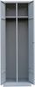 Spind Garderobenschrank mittig schließend Schwarz-Weiß Trennung 1800 x 500 x 500 mm 2 Abteile Korpus: RAL 7035 Lichtgrau/ Türen: RAL 7016 Anthrazit 510408 Bild 5