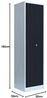 Spind Garderobenschrank mittig schließend Schwarz-Weiß Trennung 1800 x 500 x 500 mm 2 Abteile Korpus: RAL 7035 Lichtgrau/ Türen: RAL 7016 Anthrazit 510408 Bild 3