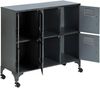 Metallschrank zum Aufbewahren von Gegenständen, Universalmöbelstück auf Rädern, Mehrtürenschrank. - Atmosphera Bild 3