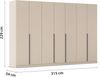 Rauch Möbel Alabama, Kleiderschrank für Schlafzimmer, Kinderzimmer, Wohnzimmer, Garderobe, Flur, 7-türig, mit Zubehör Basic, Farbe Beige, Breite 315 cm Bild 3