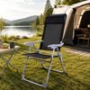 Camping Sessel Garten Klappstuhl Campingstuhl Alu Textilen schwarz Bild 4
