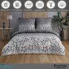 Buymax Bettwäsche Bettbezug-Set, Renforce: 100% Baumwolle, 2 teilig, 155x220 cm, mit Reißverschluss, Sterne Muster, Weiß Grau Bild 2
