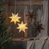 Tischlampe Weihnachtsstern Bobo von Star Trading, 3D Papierstern Weihnachten in Weiß mit Metall-Fuß, Dekostern Tischleuchte mit Kabelschalter, E14, Höhe: 51cm Bild 4