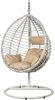 DRW Hängesessel aus künstlichem Rattan und Metall in Weiß, 117 x 106 x 198 cm Bild 1