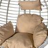 DRW Hängesessel aus künstlichem Rattan und Metall in Weiß, 117 x 106 x 198 cm Bild 3