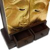 Oriental Galerie Mehrzweckschrank Schrank Gesicht Buddha mit Schubladen Gold 70 cm (1-St) Bild 3