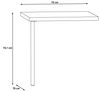 FORTE Keflavik Schreibtisch, Holzwerkstoff, Weiß/Schwarz, 75 x 74,1 x 75 cm Bild 5