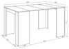 Skraut Home – Ausziehbarer Konsolentisch bis 140 cm – Maße geschlossen: 78 x 90 x 50 cm – Widerstandsfähiges Material – Weiß – Ideal für Ihr Esszimmer, Wohnzimmer oder Arbeitszimmer Bild 3
