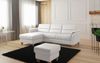 CAVADORE Leder-Eckcouch Palera mit Longchair / Landhaus-Sofa mit Federkern, Bettfunktion + Bettkasten / 244 x 89 x 163 / Leder Weiß Bild 2