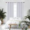 Deconovo Vorhang Verdunkelungsgardine mit Ösen Schlafzimmer Verdunkelungsvorhänge Ösenvorhang Gardinen, 214x132 cm(HöhexBreite), Silber Grau, 2er Set Bild 5