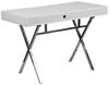 Flash Furniture Computertisch mit Tastaturablage und Schubladen, Metall, Weiß, 1 Stück Bild 5