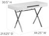 Flash Furniture Computertisch mit Tastaturablage und Schubladen, Metall, Weiß, 1 Stück Bild 3