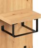 Garderobe Wildeiche massivum Sydney Wandgarderobe mit Ablage 35x107x20 cm Flurpaneel Massivholz braun Hakenleiste Holz Dielenmöbel Bild 3