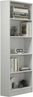 Dmora - Bücherregal Camotes, Büroregal, Mobiler Buchhalter, Bibliothek, Made in Italy, 57x25h186 cm, Weiß Bild 3