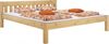 ERST-HOLZ Bett Ehebett Landhaus Kiefer Massivholz 180x200 mit Rost, Kieferfarblos lackiert Bild 4