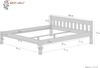 ERST-HOLZ Bett Ehebett Landhaus Kiefer Massivholz 180x200 mit Rost, Kieferfarblos lackiert Bild 3