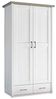 Kleiderschrank >Lebbie< in Pinie-Weiß;Trüffel - 106x201x55cm (BxHxT) Bild 5