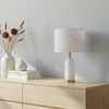 Lindby Tischleuchte Alabaster, Weiß IP20, 1 x 15 W LED Bild 2