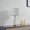 Lindby Tischleuchte Alabaster, Weiß IP20, 1 x 15 W LED Bild 3