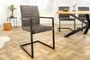 riess-ambiente Freischwinger LOFT taupe grau / anthrazit (Einzelartikel, 1 St), Esszimmer · Microfaser · Metall · mit Armlehne · Industrial Bild 2