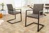 riess-ambiente Freischwinger LOFT taupe grau / anthrazit (Einzelartikel, 1 St), Esszimmer · Microfaser · Metall · mit Armlehne · Industrial Bild 5