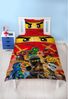 BERONAGE Kinderbettwäsche Lego Ninjago Champion Fire Bettwäsche Linon / Renforcé, 100% Baumwolle, 2 teilig, 135x200 + 80x80 cm Bild 5