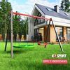 K-Sport Doppelte Kinderschaukel für den Garten mit Nestschaukel und Schaukel, aus Stahl, grau Bild 3