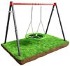 K-Sport Doppelte Kinderschaukel für den Garten mit Nestschaukel und Schaukel, aus Stahl, grau Bild 5