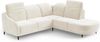 CAVADORE Ecksofa Blue/Eckcouch im modernen Design, inklusiv Kopfteilverstellung und mattschwarzen Metallfüßen / 258 x 93 x 249 / Mikrofaser, Naturweiß Bild 4