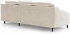 CAVADORE Ecksofa Blue/Eckcouch im modernen Design, inklusiv Kopfteilverstellung und mattschwarzen Metallfüßen / 258 x 93 x 249 / Mikrofaser, Naturweiß Bild 5
