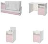 Lorelli Babybett 4 in 1 Trend Plus NEW Schaukelfunktion Jugendbett Schreibtisch pink Bild 4