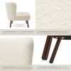 tectake Relaxsessel gepolsterter Teddy-Cocktailsessel, Belastbarkeit 150 kg, 61 x 68 x (Fernsehsessel Robina 2, in Bouclé off-white), mit Bouclé-Bezug, runde Stahlbeine in Holzoptik, bodenschonend Bild 5