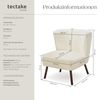 tectake Relaxsessel gepolsterter Teddy-Cocktailsessel, Belastbarkeit 150 kg, 61 x 68 x (Fernsehsessel Robina 2, in Bouclé off-white), mit Bouclé-Bezug, runde Stahlbeine in Holzoptik, bodenschonend Bild 2
