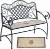 Garden Pleasure 'AMARILLO' Bank, Mosaik, Eisen braun / ocker / beige, 97 x 115 x 57 cm Bild 5
