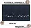 HANSE Home Fußmatte Cozy Welcome, Türmatte, rechteckig, Höhe: 5 mm, Waschbar, Schmutzfangmatte, Outdoor, Innen, Rutschfest, Wetterfest Bild 2
