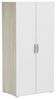 Dmora - Kleiderschrank 2 Türen Loire, Schlafzimmermöbel, Schrank, Garderobe, 79x52 h166 cm, Eiche und Mattweiß Bild 3