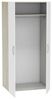 Dmora - Kleiderschrank 2 Türen Loire, Schlafzimmermöbel, Schrank, Garderobe, 79x52 h166 cm, Eiche und Mattweiß Bild 4