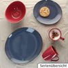 MÄSER Speiseteller Mäser 6x Natural Speiseteller oval Steingut große Ess-Teller blau Bild 5