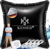KESSER® Poolkissen Winter | Poolabdeckung mit Doppelnaht Whirpools | Luftkissen Pool Abdeckung Überwinterung | Abdeckung Einbaupools Winter | PVC wasserdicht & UV-beständig mit 4x Seile Schwarz, Quadrat, 3 Stück - 120 x 120cm