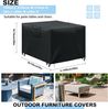 WUAYAMI Gartenmöbel Abdeckung wasserdichte Abdeckplane Gartenmöbel Winddicht Anti-UV Schwerlast 420D -Oxford Gewebe für Sitzgruppe Gartentische Terrassenmöbel Black, 150 x 150 x 74 Bild 3