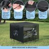 WUAYAMI Gartenmöbel Abdeckung wasserdichte Abdeckplane Gartenmöbel Winddicht Anti-UV Schwerlast 420D -Oxford Gewebe für Sitzgruppe Gartentische Terrassenmöbel Black, 150 x 150 x 74 Bild 5