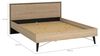 Dmora - Doppelbett Roberte, Struktur des Container-Betts, Sommier mit Verkleidung, Matratzenhalterstruktur, 207x173 h91 cm, helle Eiche Bild 2